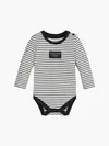 Calvin Klein STRIPED BADGE LS BOD Bebek Beyaz Zıbın