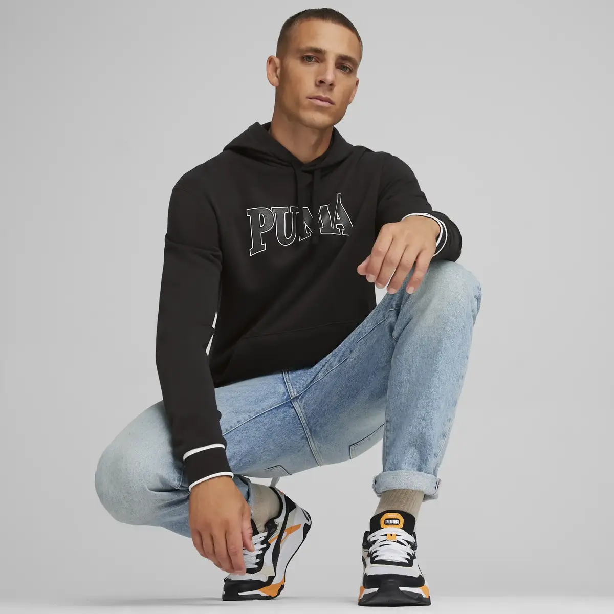 Puma SQUAD Hoodie Siyah Erkek Sweatshirt