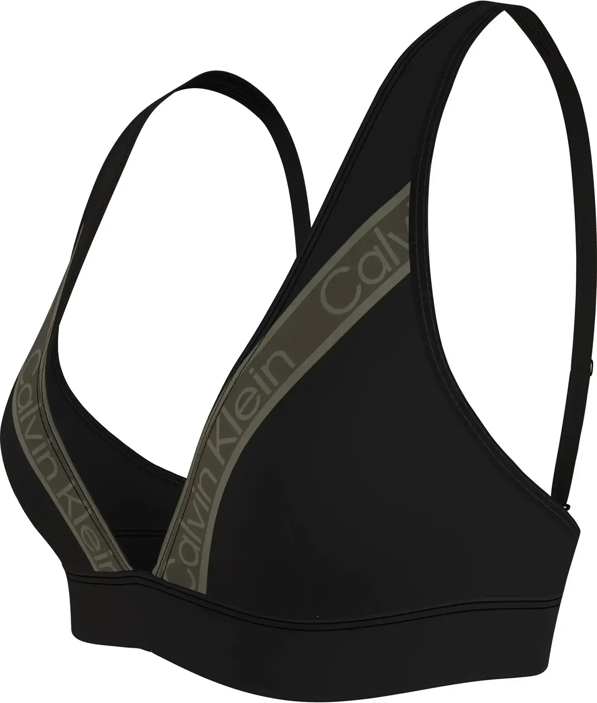 Calvin Klein TRIANGLE HIGH APEX-R Kadın Siyah Bikini Üstü