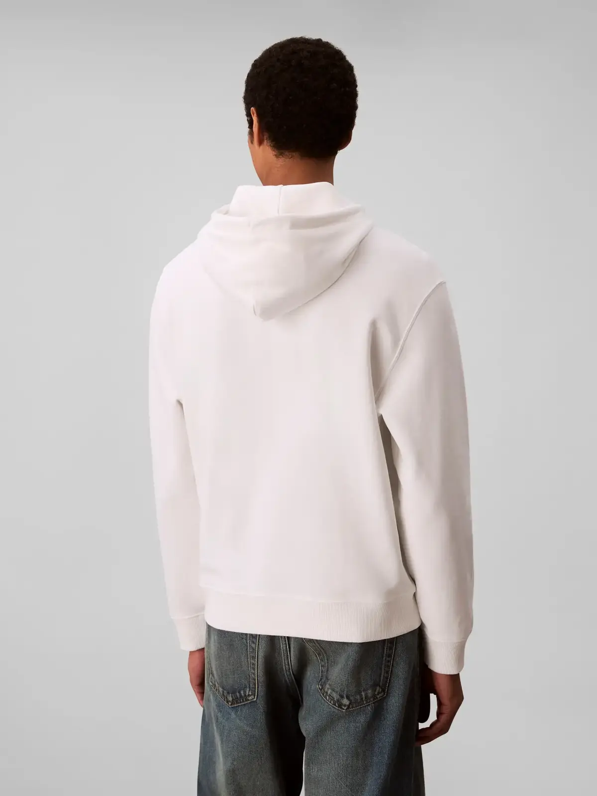 Calvin Klein LS EU 350TERRY CKNY, YAF Beyaz Erkek Hoodie