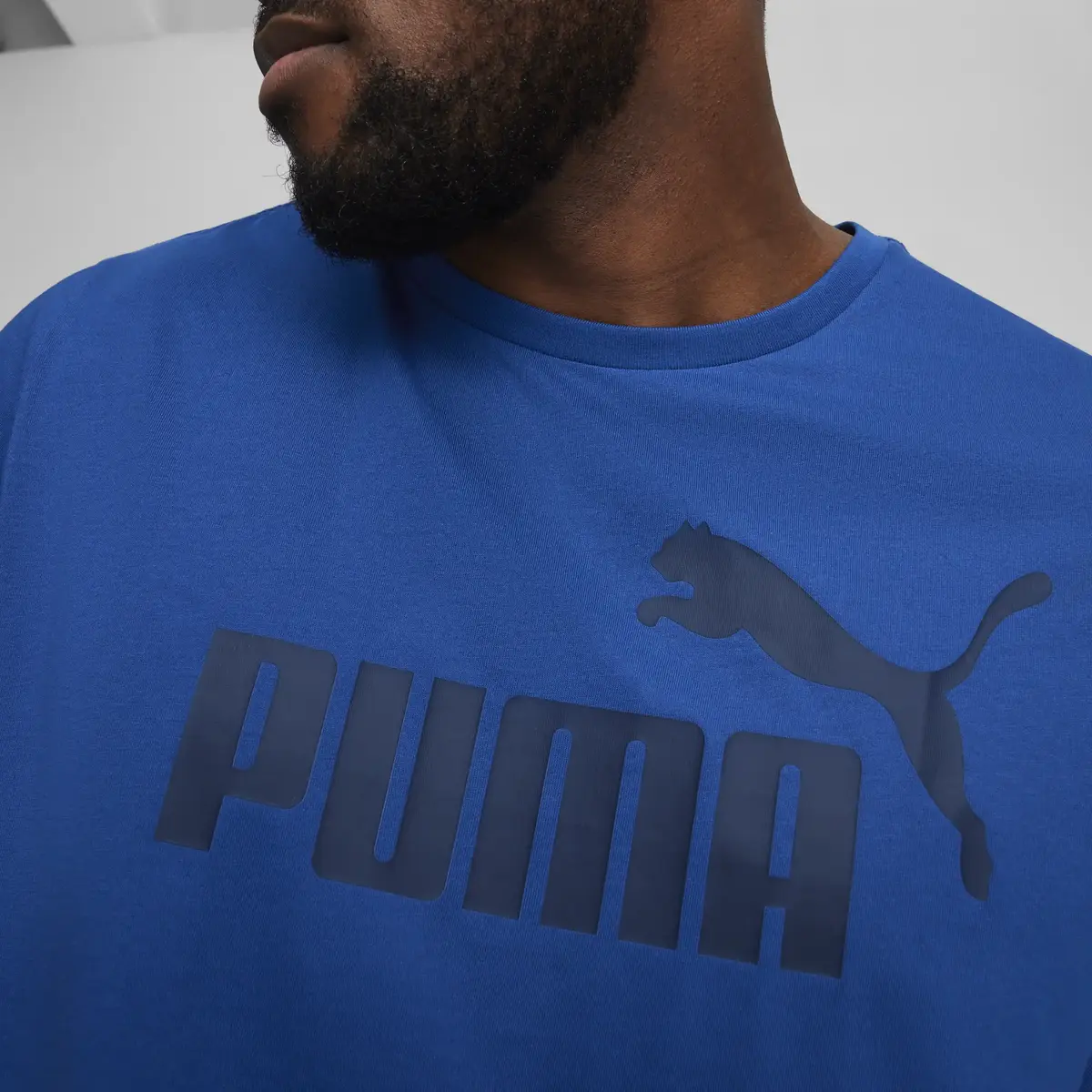 Puma ESS Logo Tee Mavi Erkek T-Shirt