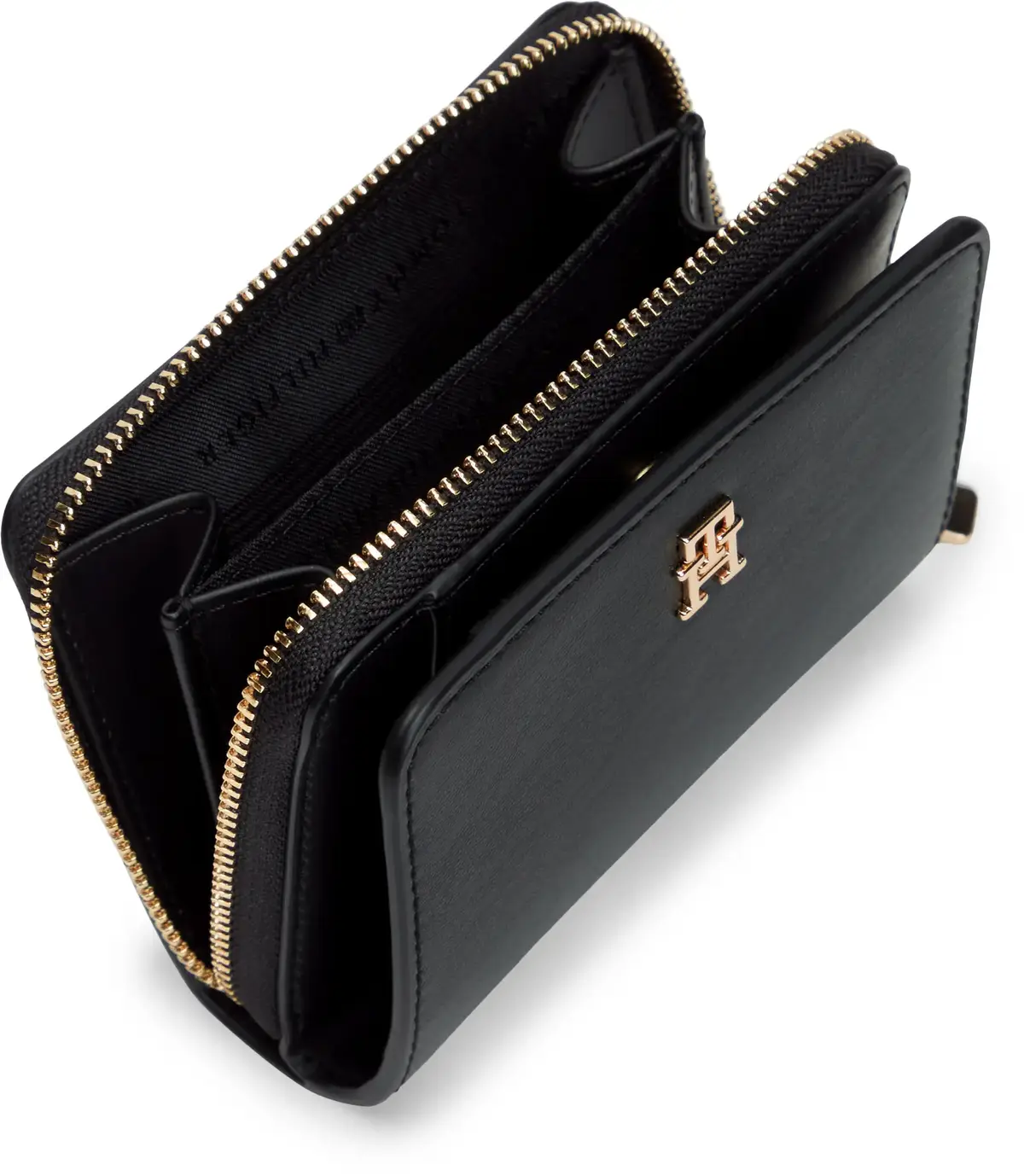 Tommy Hilfiger TH ICON MED ZA FLAP Kadın Siyah Cüzdan