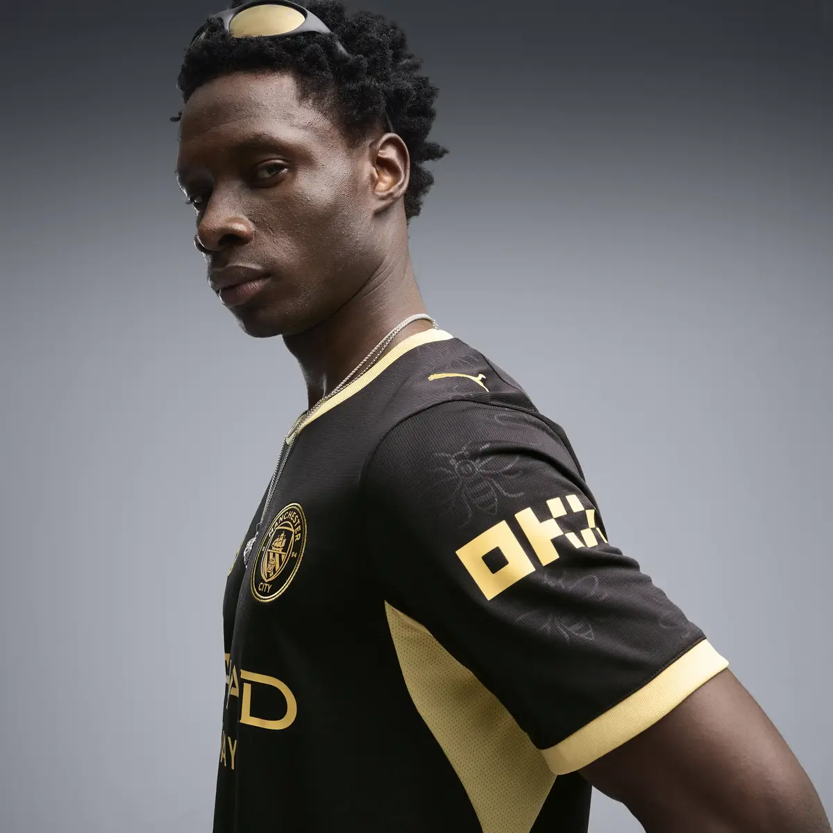 PUMA MCFC Away Jersey Replica Siyah Erkek Forma
