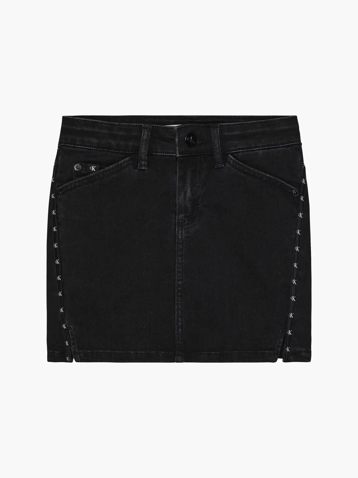 Calvin Klein STRAIGHT SKIRT WASHE Kadın Antrasit Etek