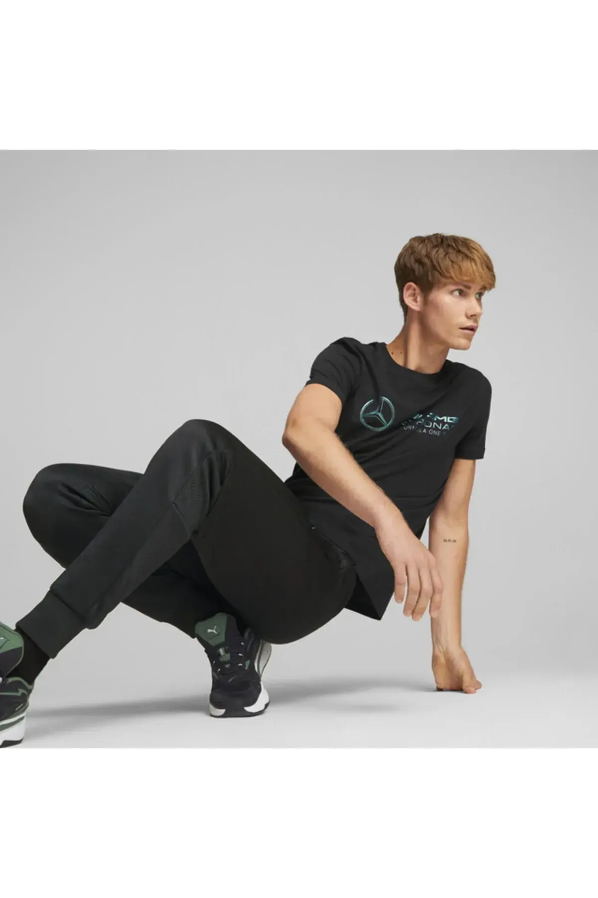 Puma Mapf1 Metal Energy Logo Tee Siyah Erkek T-Shirt