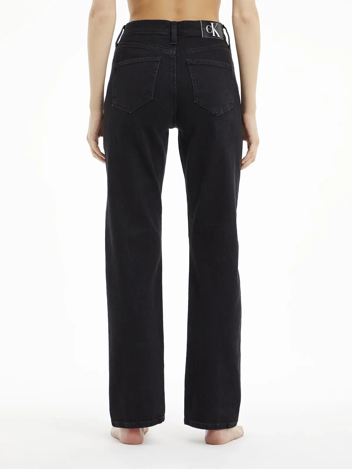 Calvin Klein HIGH RISE STRAIGHT Kadın Antrasit Kot Pantolon