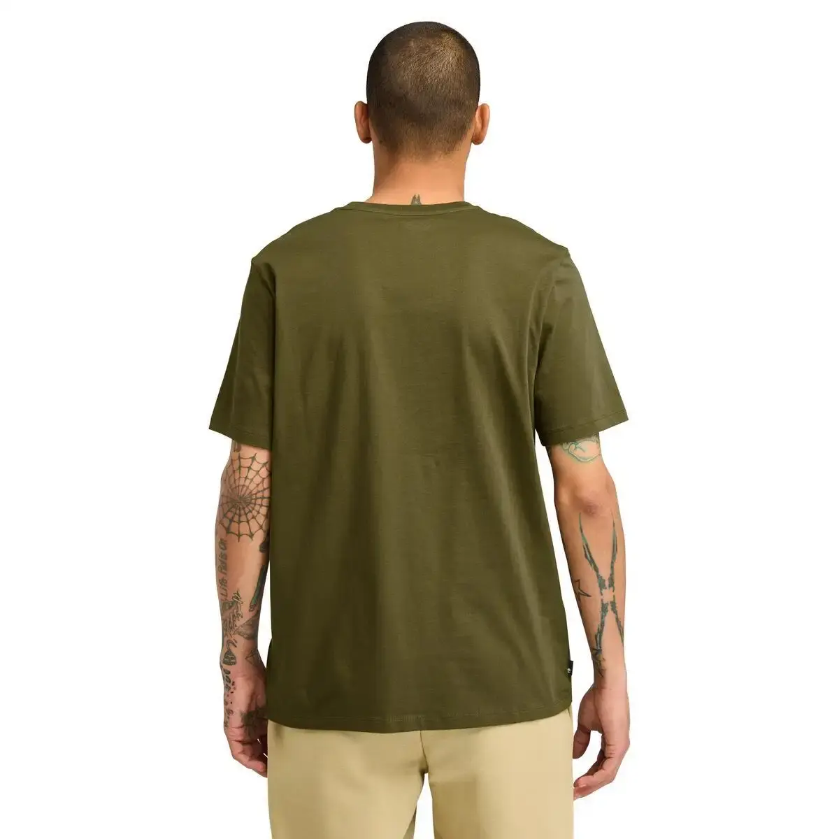 Timberland STACK LOGO Colored Short Sleeve Tee Yeşil Erkek T-Shirt & Polo