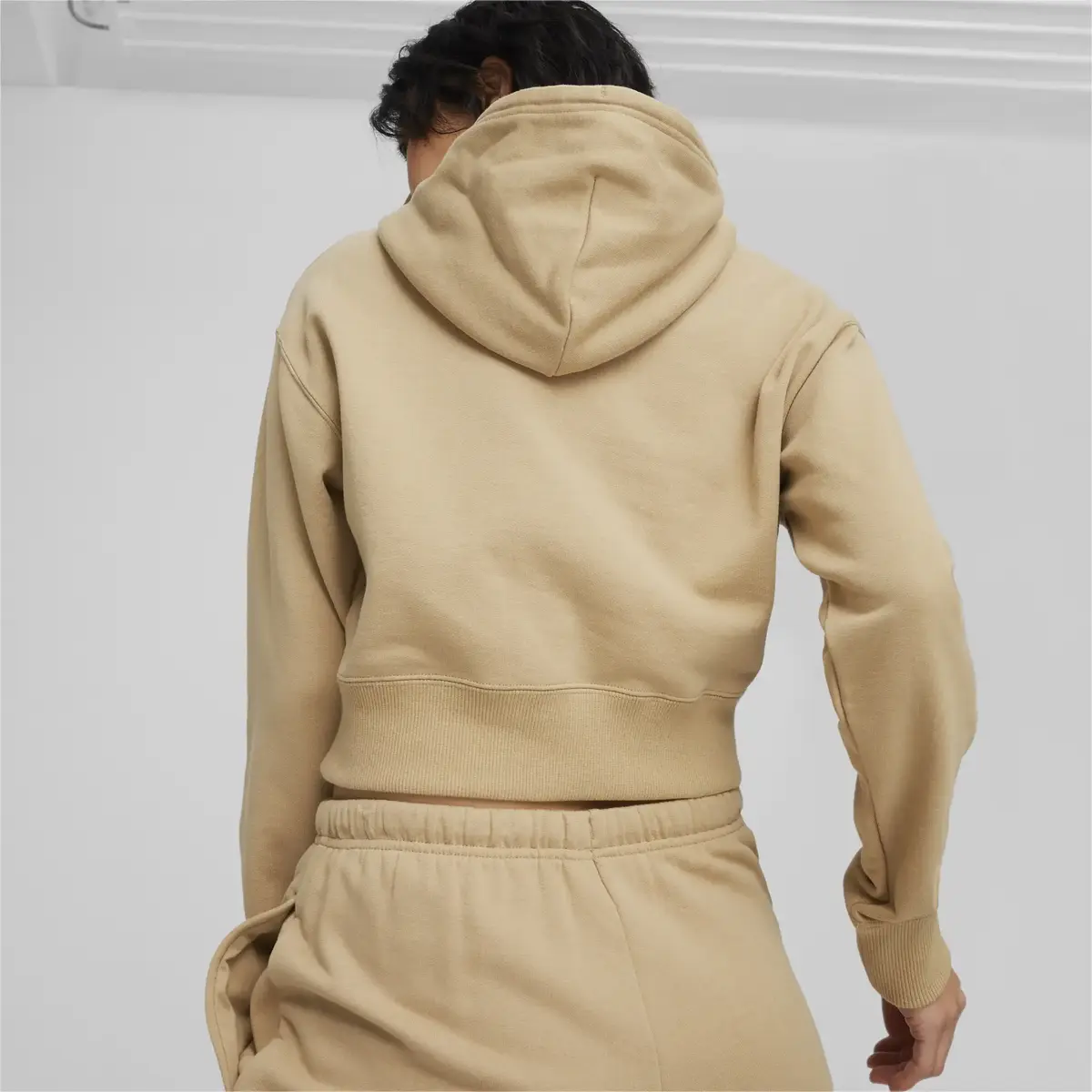 Puma BETTER CLASSICS Cropped Hoodie TR Açık Kahve Kadın Sweatshirt
