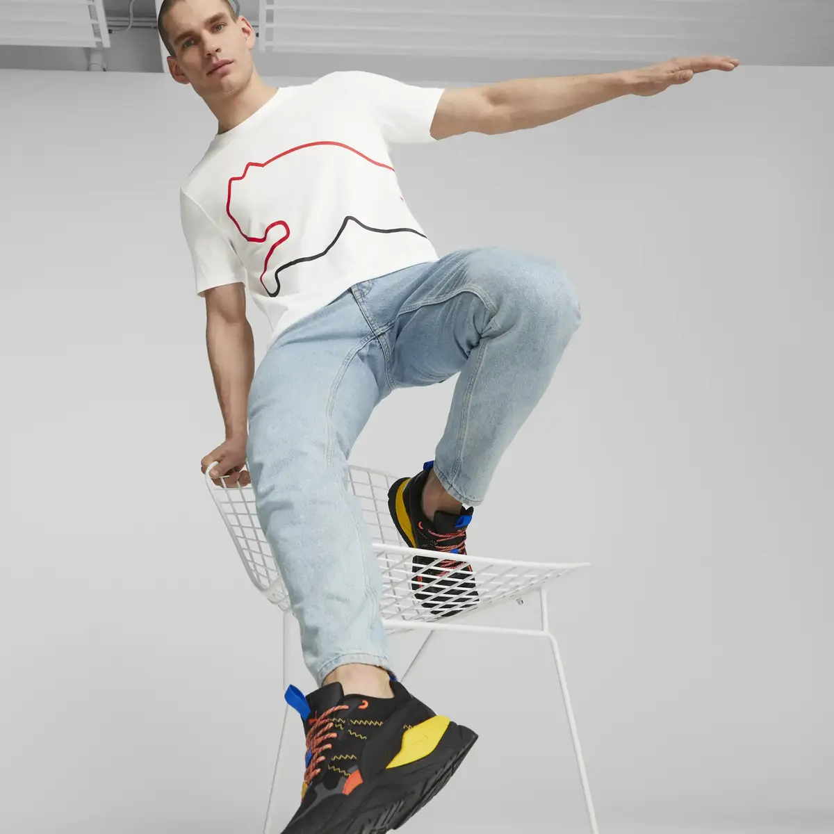 Puma GRAPHICS Big Cat Tee Beyaz Erkek T-Shirt & Polo