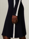 Tommy Hilfiger POINTELLE STRIPE F&F Kadın Siyah Elbise