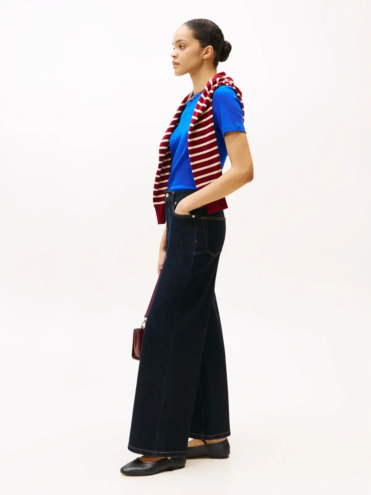 Tommy Hilfiger SMOOTH LEATHER MARYJ Kadın Siyah Babet