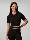 Calvin Klein ICON SPORT SS TEE WI, UB1 Siyah Kadın T-Shirt