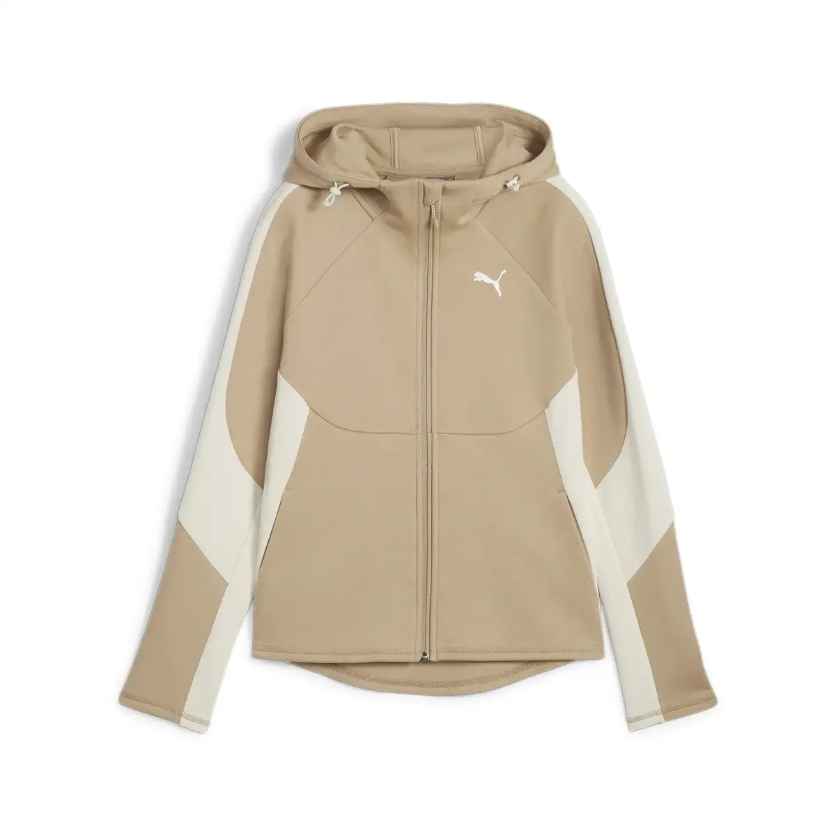 Puma EVOSTRIPE FZ Hoodie Açık Kahve Kadın Sweatshirt