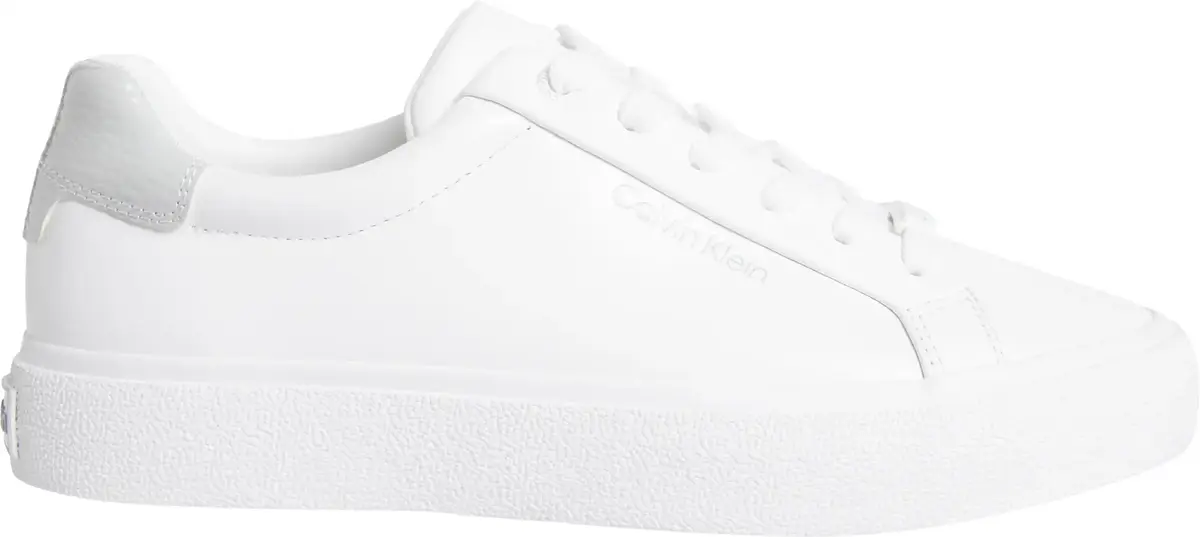 Calvin Klein VULC LACE UP TEXTURE, 02U Beyaz Kadın Spor Ayakkabı & Sneaker