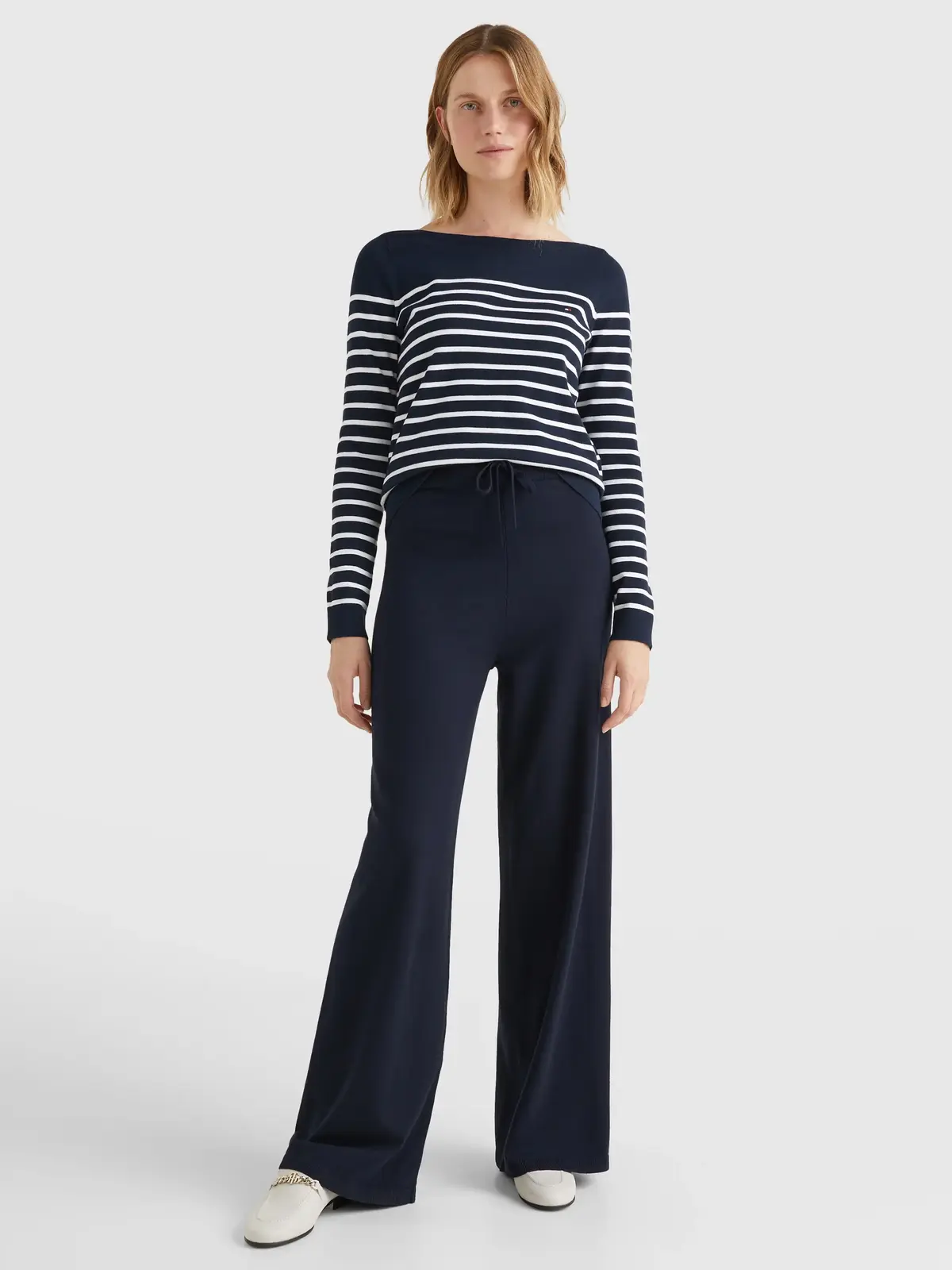 Tommy Hilfiger HERITAGE BOAT NECK S Kadın Siyah Kazak