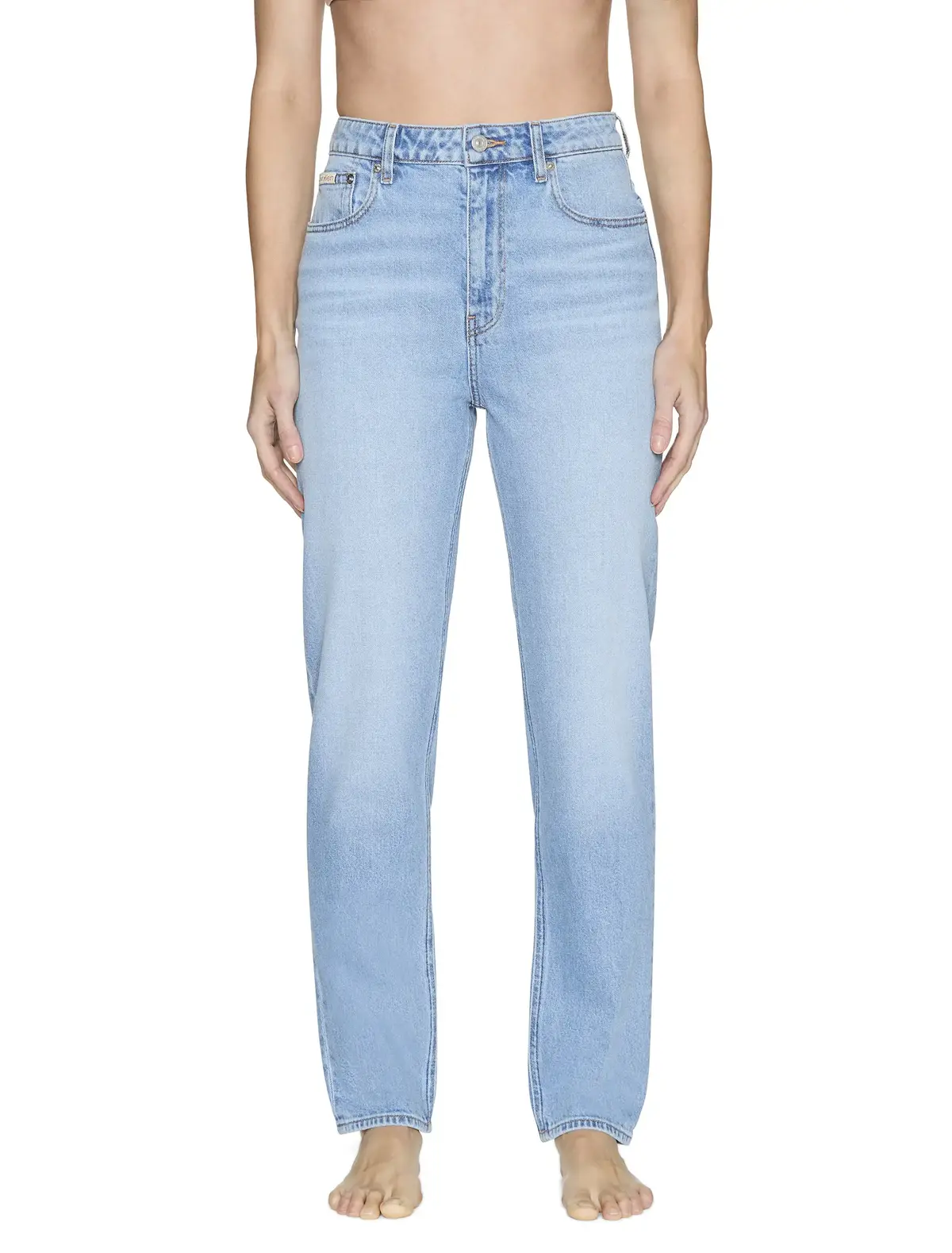 Calvin Klein NEW MOM JEAN PANAMA Kadın Mavi Kot Pantolon