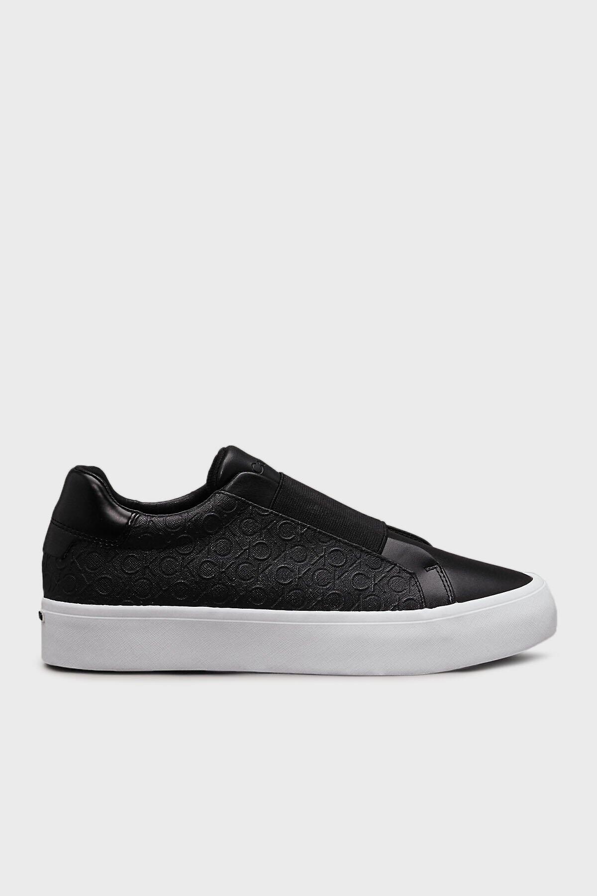 Calvin Klein CUPSOLE LACE UP LTH, BEH Siyah Kadın Spor Ayakkabı