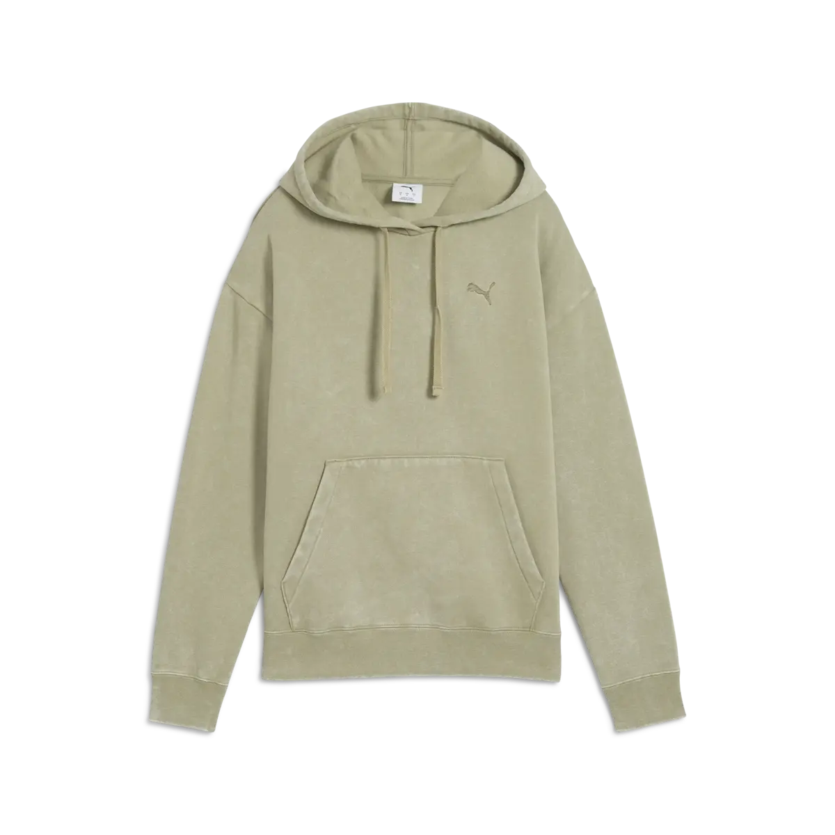 Puma ESS ELEVATED Wash Hoodie Yeşil Kadın Kapüşonlu Sweatshirt