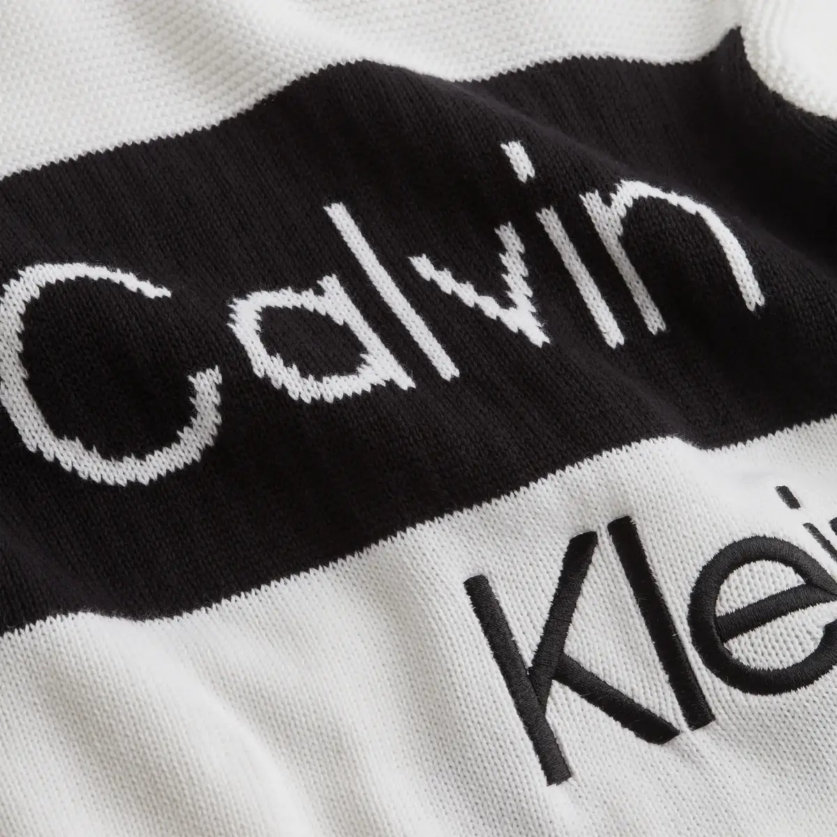 Calvin Klein INSTITUTIONAL BLOCKI Erkek Beyaz Kazak