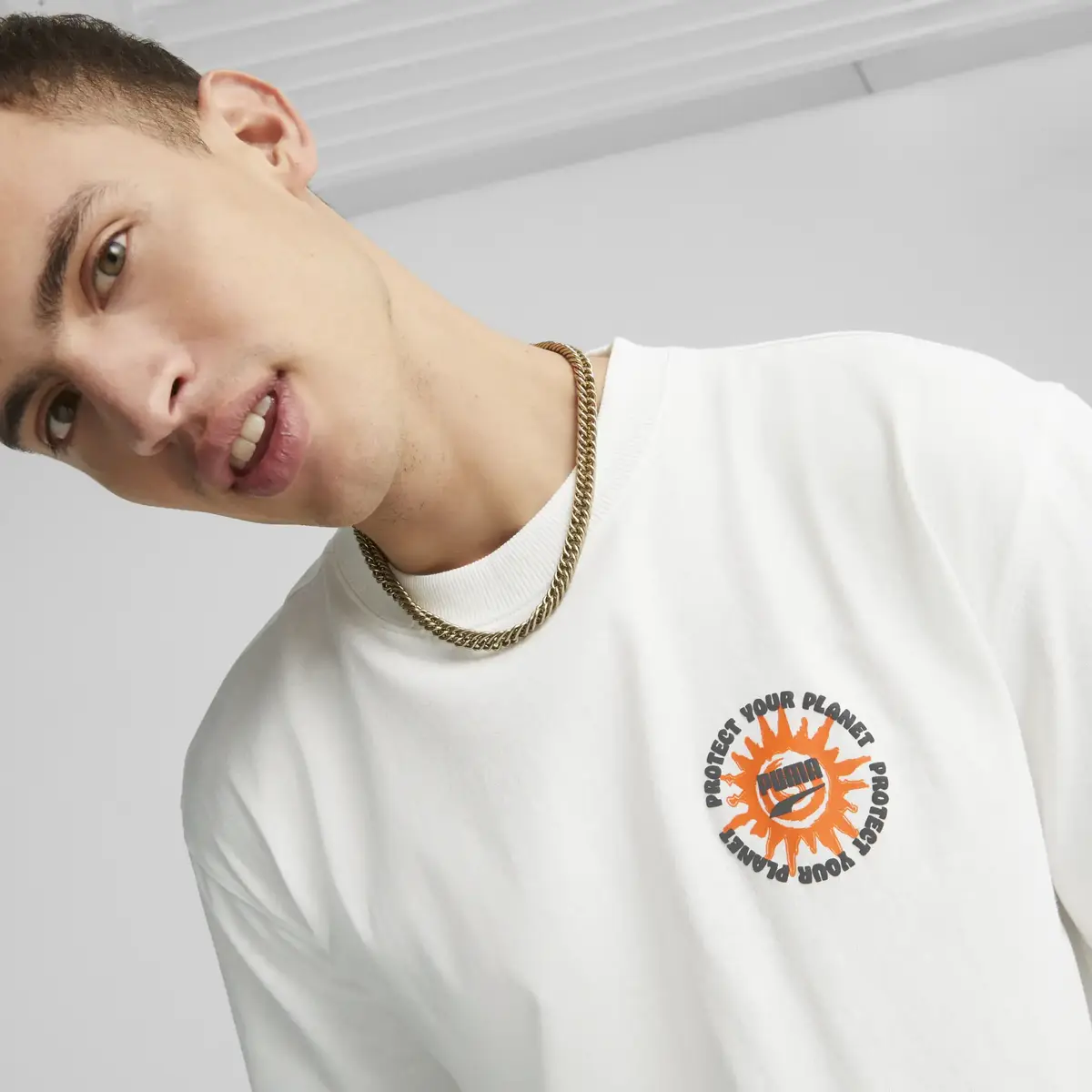 Puma DOWNTOWN Graphic Tee Beyaz Erkek T-Shirt