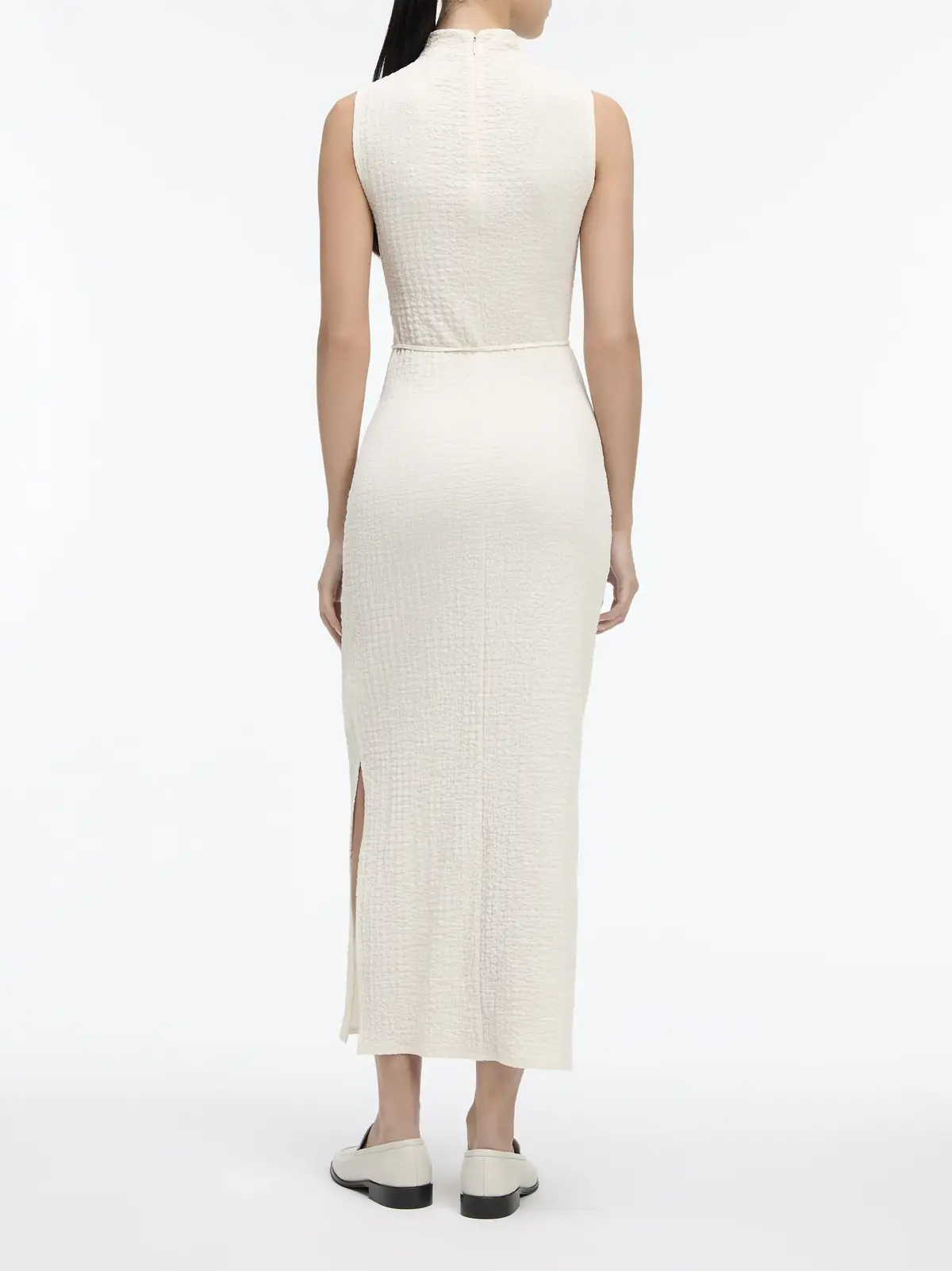 Calvin Klein CRINKLE JERSEY ANKLE, YAS Krem Kadın Elbise-Etek