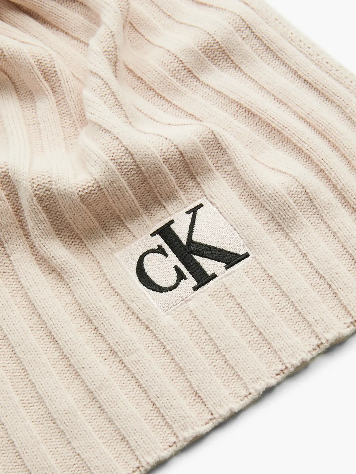 Calvin Klein MONOGRAM RIB SCARF Erkek Kahverengi Atkı