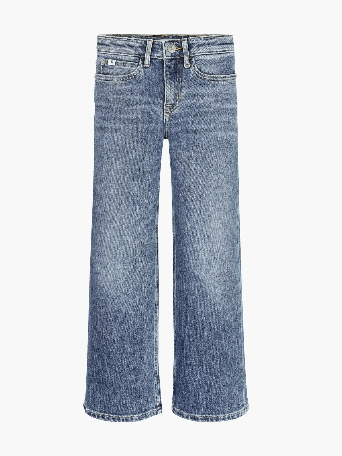 Calvin Klein HR WIDE LEG MID BLUE Kadın Mavi Kot Pantolon