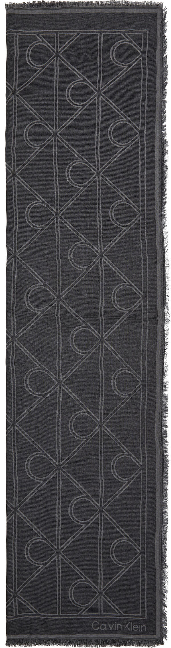 Calvin Klein EMBLEM AOP CONTRAST LW SQUARE SC Siyah Erkek Atkı