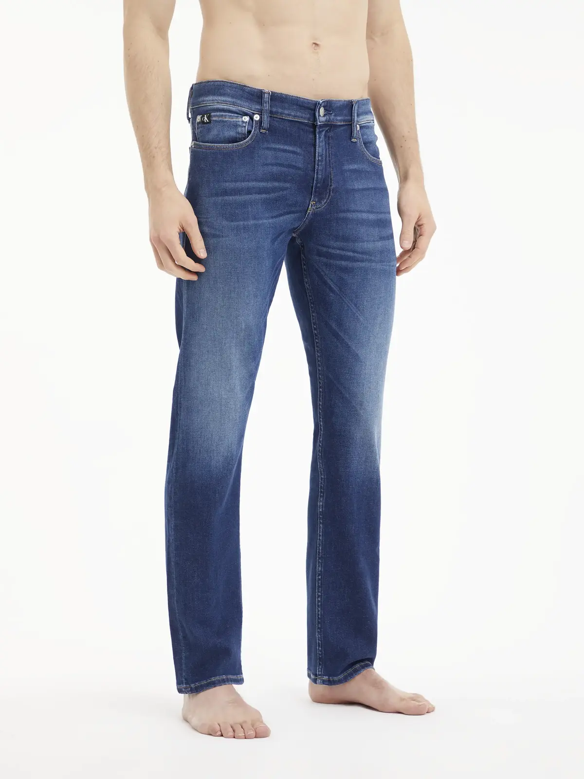 Calvin Klein SLIM Erkek mavi Kot Pantolon
