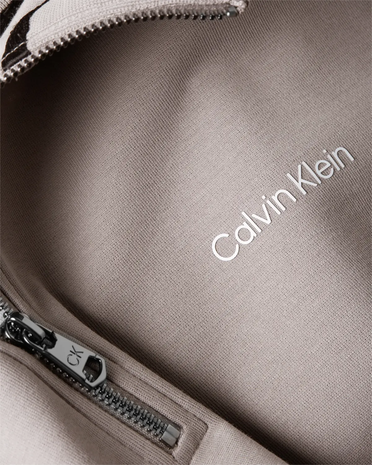 Calvin Klein MICRO LOGO REPREVE Q Erkek Kahverengi Kazak