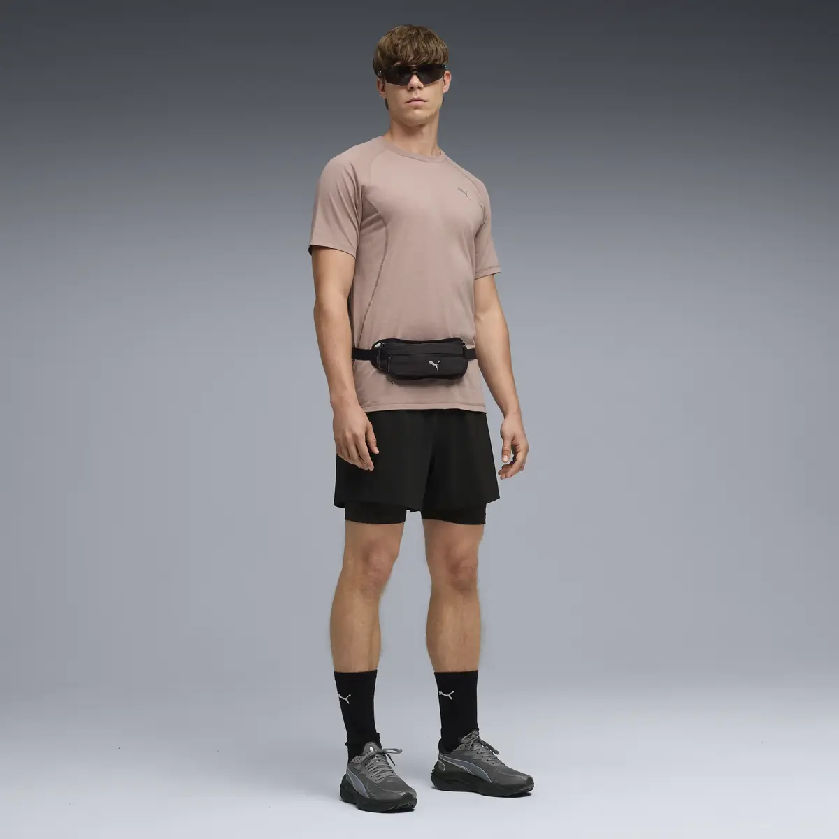 Puma RUN  VELOCITY TEE TRI-BLEND Bej Erkek T-Shirt