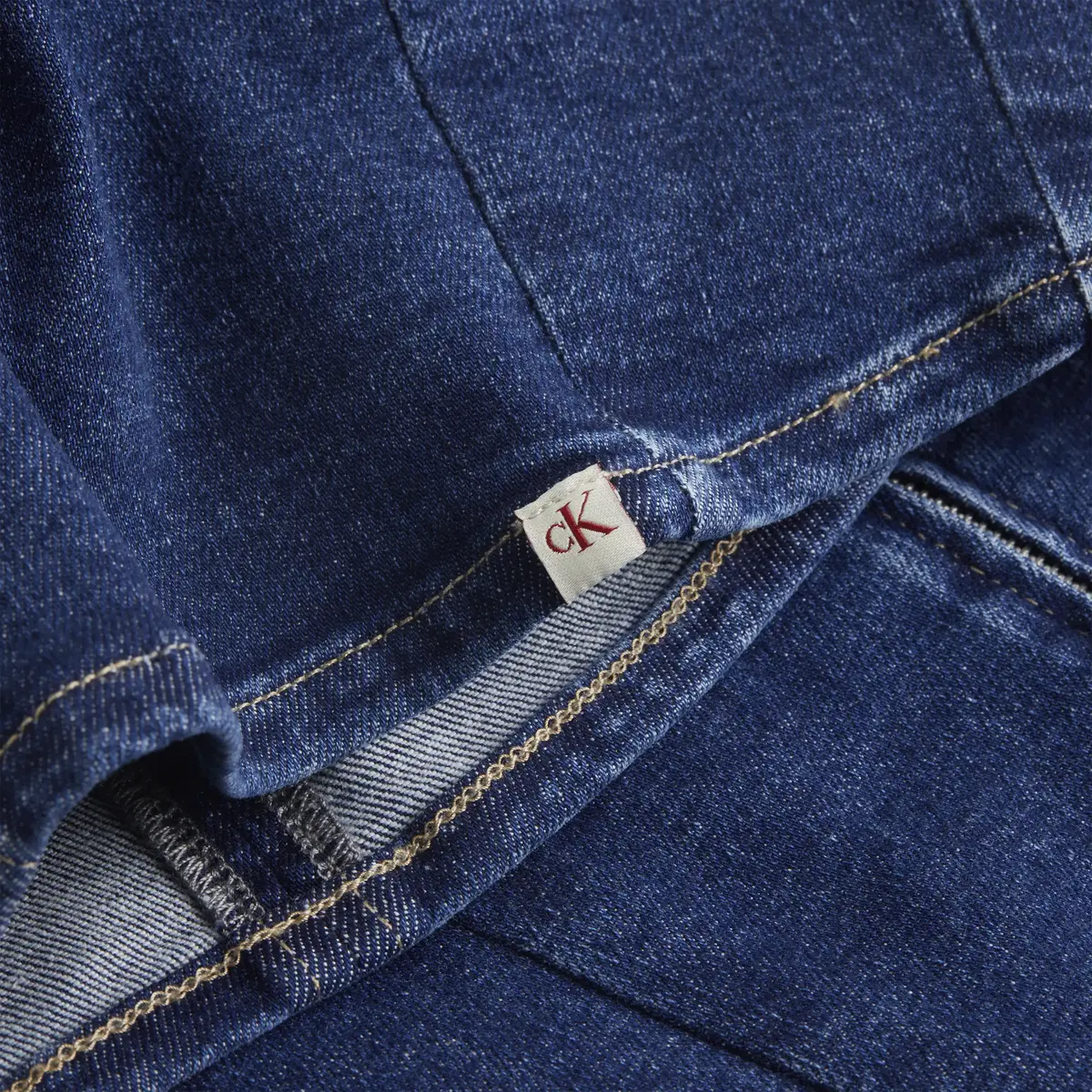 Calvin Klein MINI COLUMN DENIM DR, 1BJ Lacivert Kadın Elbise-Etek