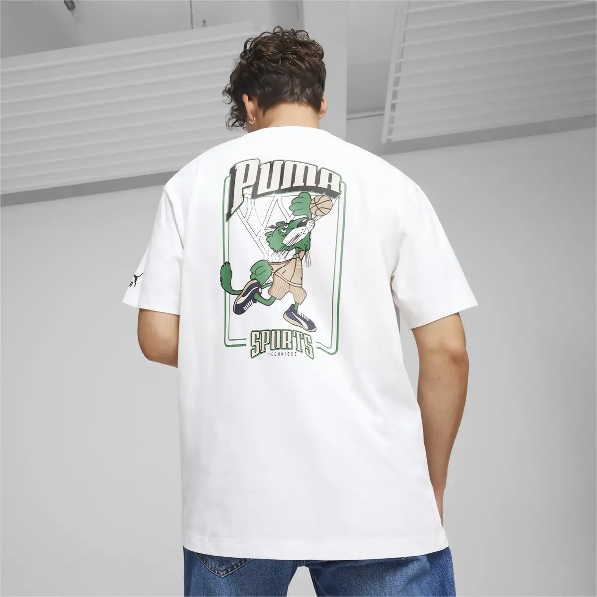 Puma TEAM FOR THE FANBASE Graphic Tee Beyaz Erkek T-Shirt