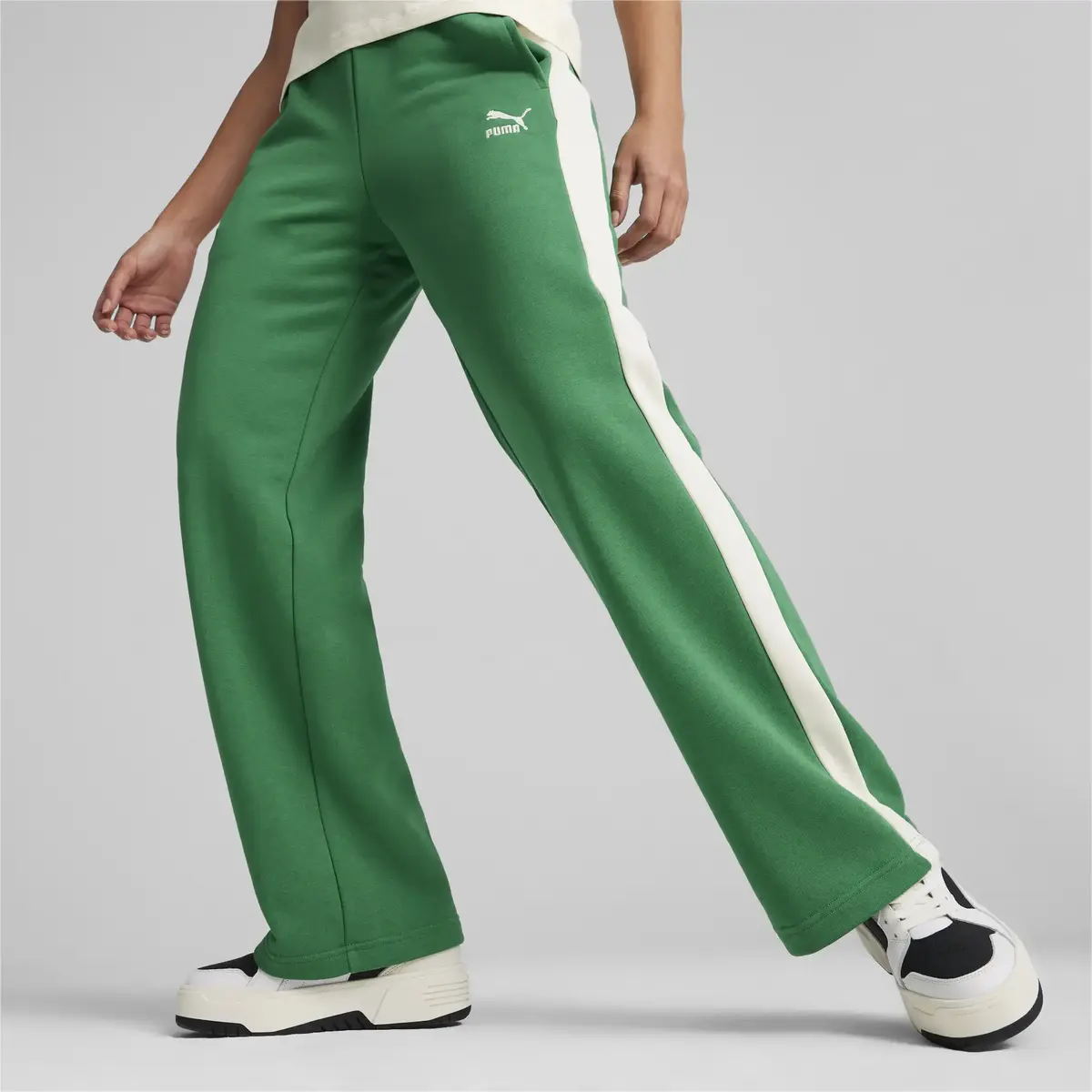 Puma ICONIC T7 Straight Pants Yeşil Kadın Eşofman Altı