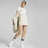 Puma T7 Faux Leather Mini Skirt Pristine Beyaz Kadın Etek