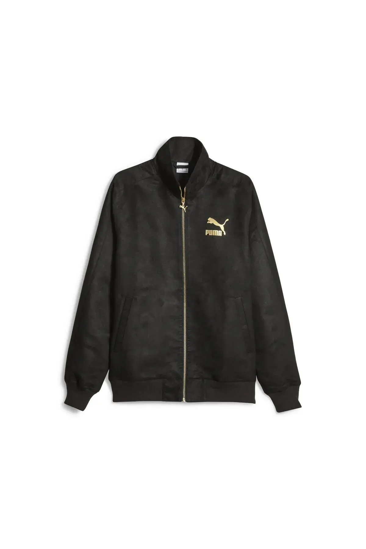 Puma T7 RECLAIM SUEDE Track Jacket Siyah Erkek Fermuarlı Sweatshirt