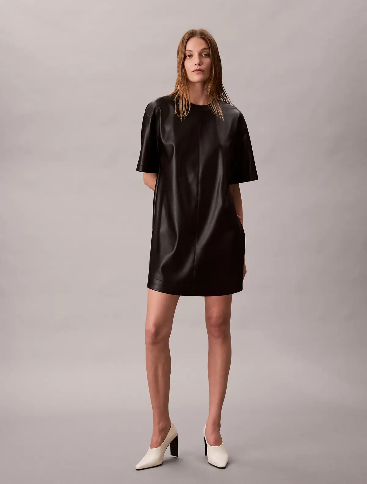 Faux Leather T-shirt, UB1