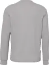 Calvin Klein LS WAFFLE BADGE CREW, RO2 Gri Erkek Sweatshirt