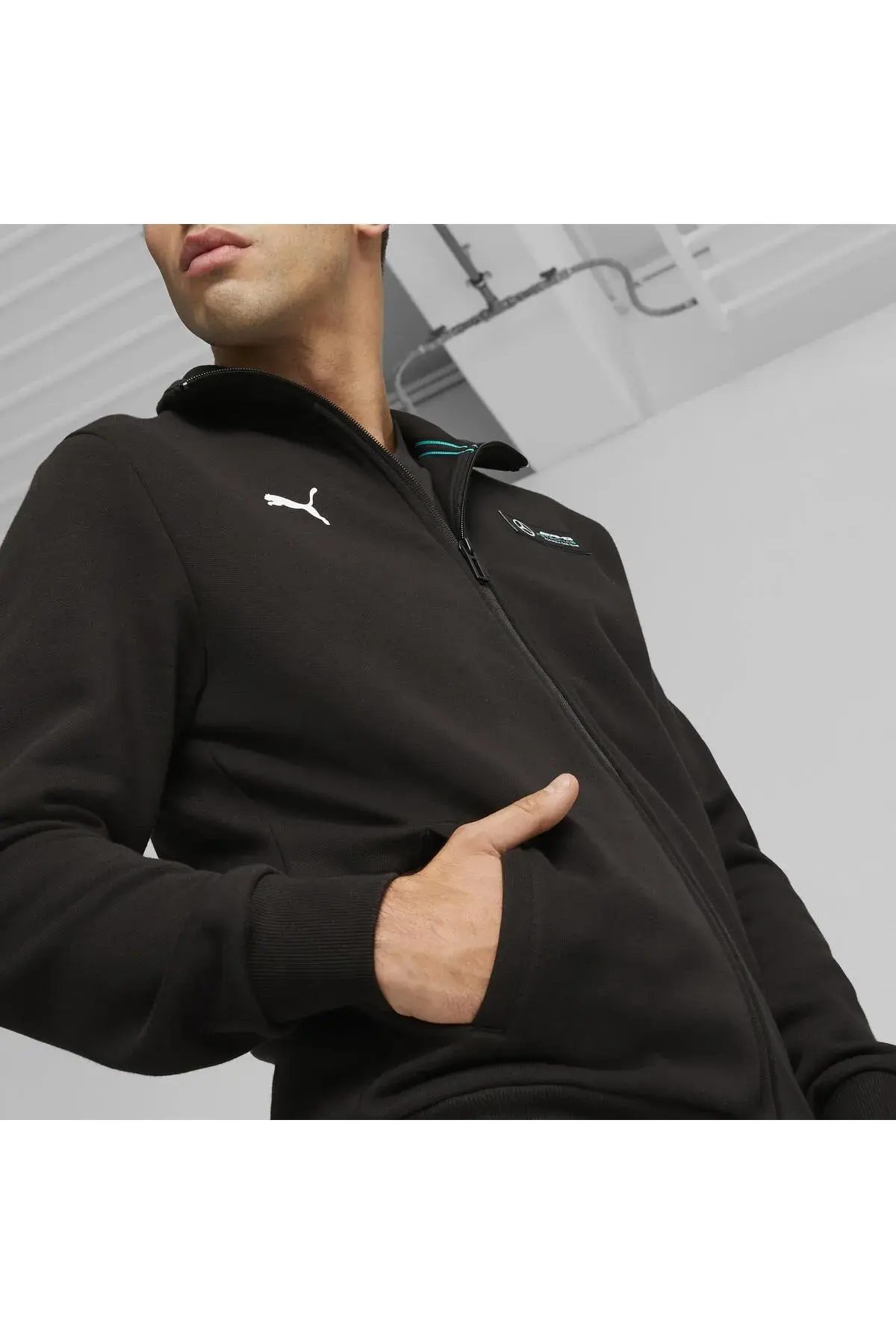 Puma MAPF1 ESS Fleece Jacket Siyah Erkek Fermuarlı Sweatshirt