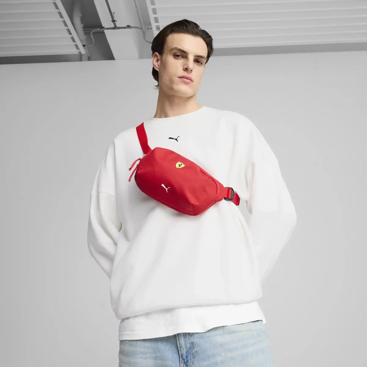 PUMA FERRARI RACE Waist Bag Kırmızı Unisex Bel Çantası
