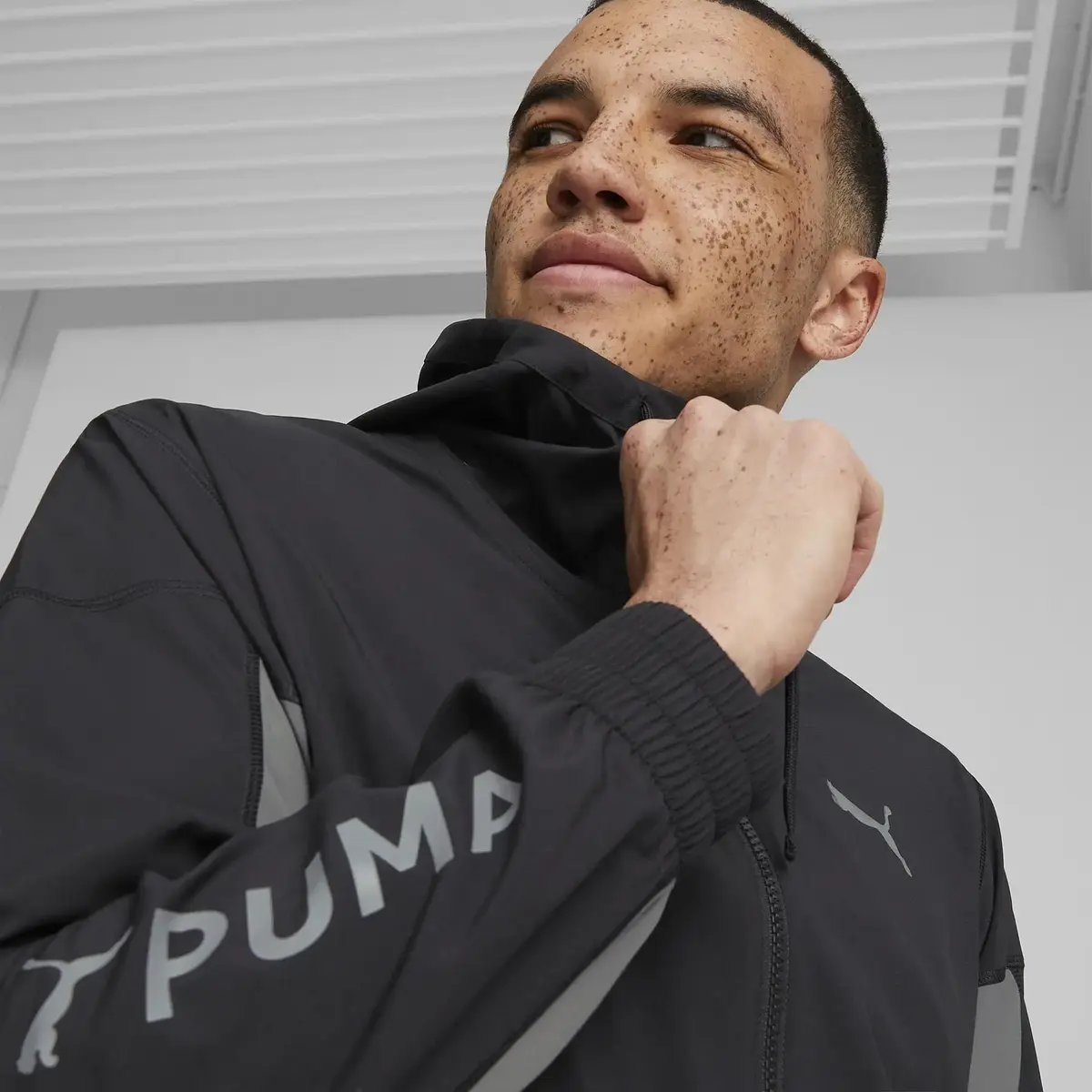 Puma Fıt Woven Jacket Siyah Erkek Fermuarlı Spor Ceketi