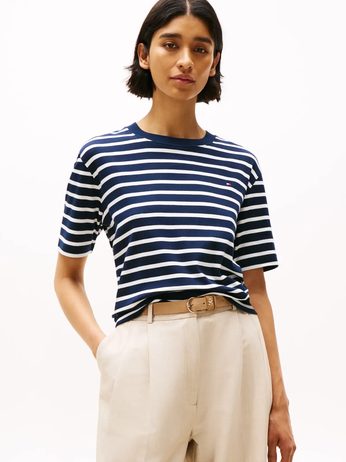 Tommy Hilfiger RLX MODERN CODY SS, 0X4 Siyah Kadın T-Shirt & Polo