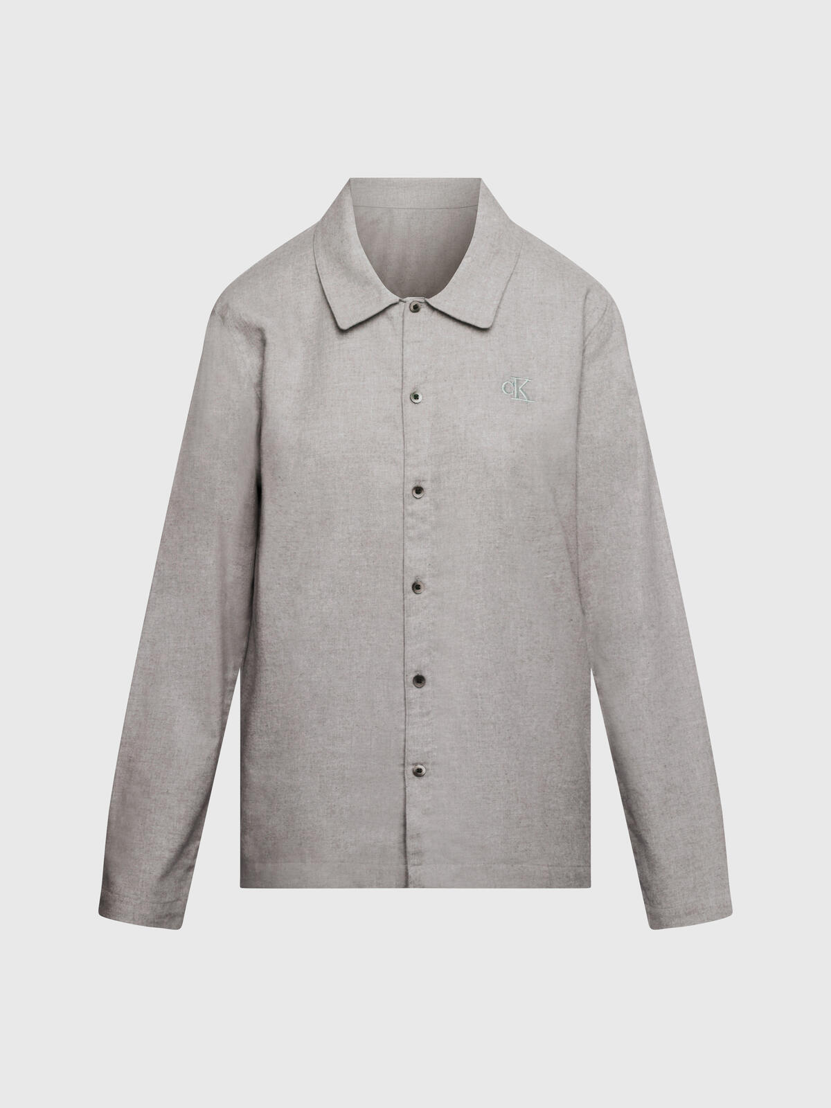 Calvin Klein L/S BUTTON DOWN Kadın Gri T-Shirt