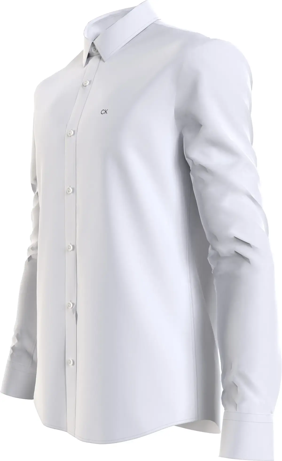 Calvin Klein POPLIN STRETCH SLIM, YAF Beyaz Erkek Gömlek