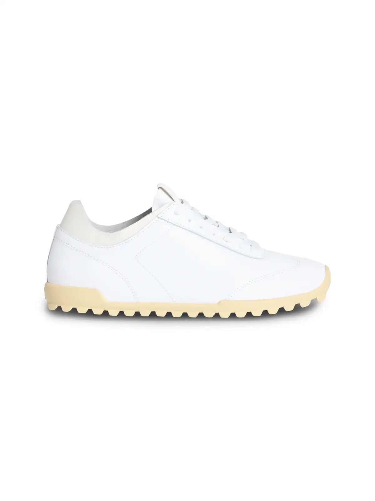 Calvin Klein LOW PROFILE RUNNER Deri Beyaz Spor Ayakkabı