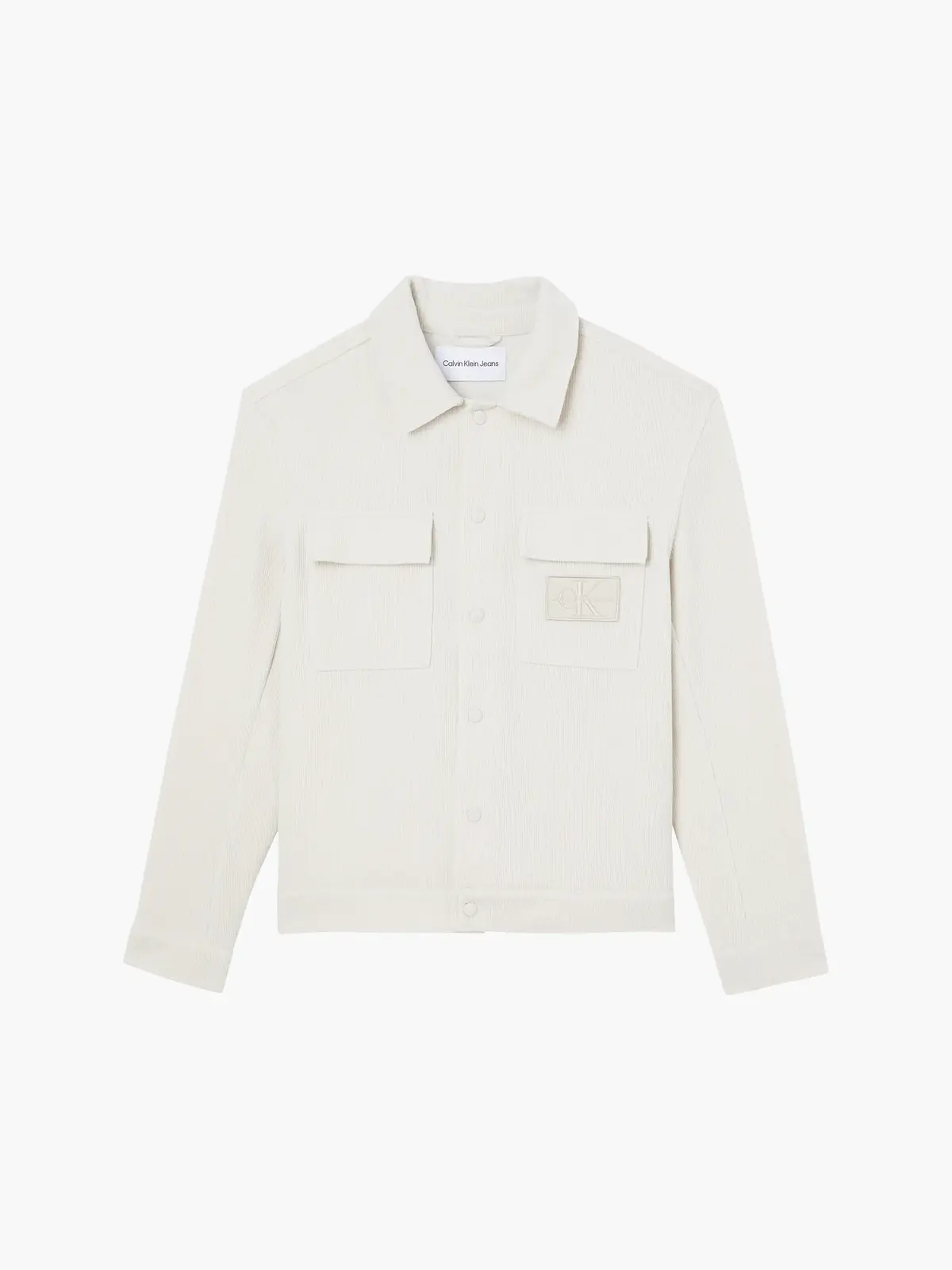 Calvin Klein VELVET CORDUROY HWK Erkek Krem Sweatshirt