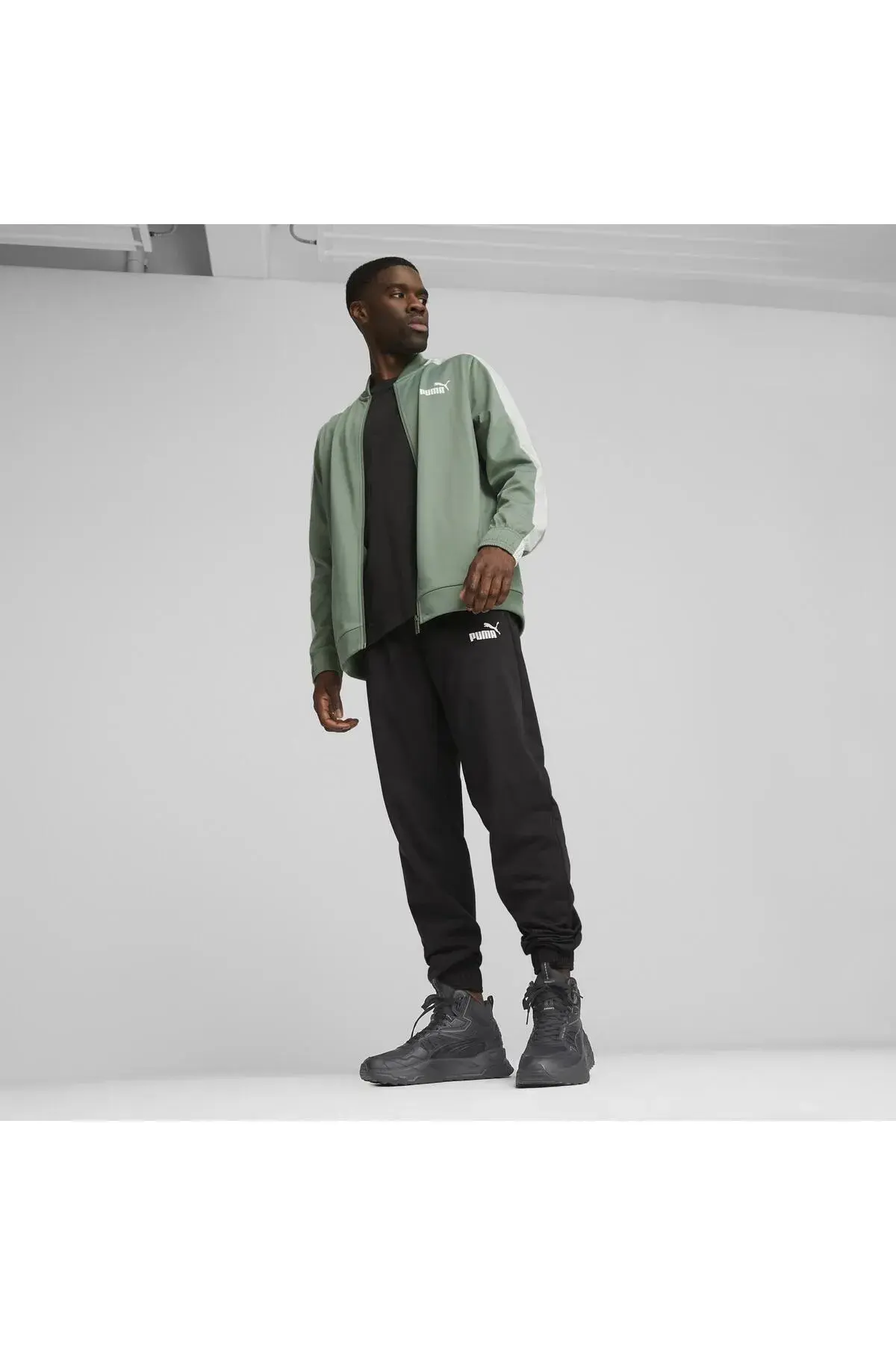 Puma Trinity Mid Hybrid Siyah Erkek Günlük Spor Ayakkabı