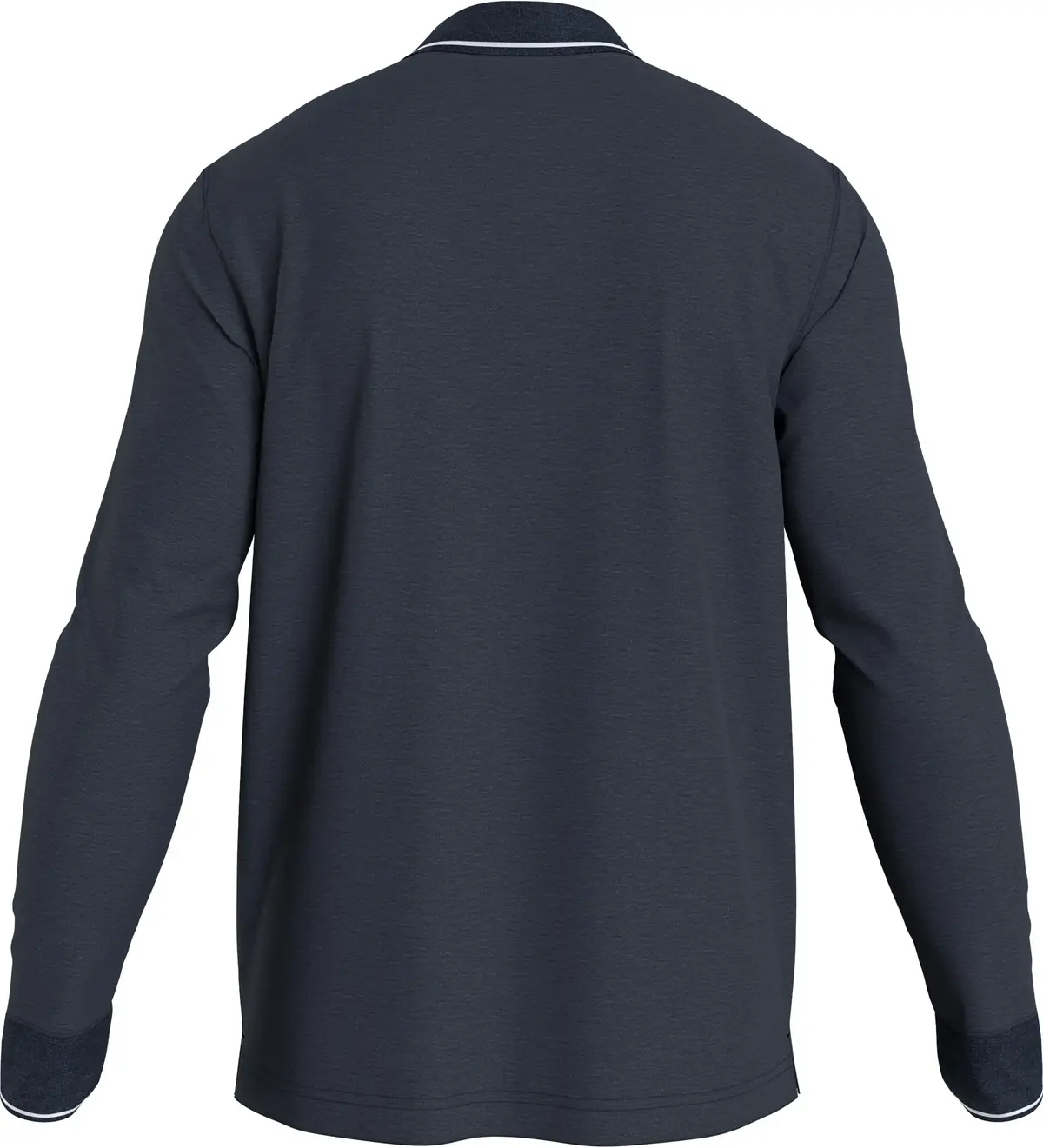 Calvin Klein STRETCH PIQUE LS TIP Erkek Antrasit Polo T-Shirt