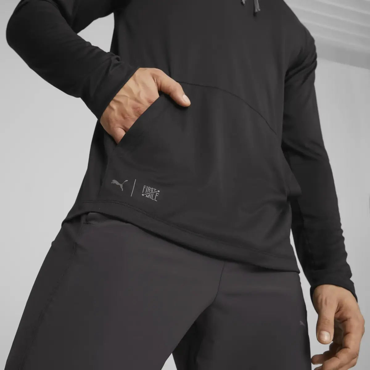 Puma M First Mile Mid Layer Siyah Erkek Sweatshirt