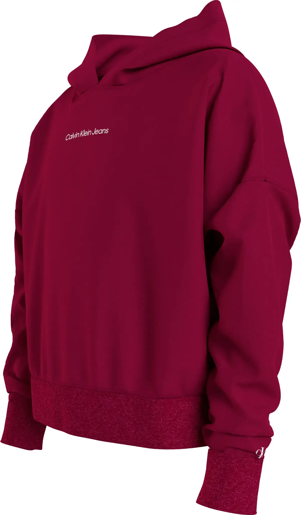 Calvin Klein CKJ LOGO BOXY HOODIE Kadın Kırmızı Hoodie